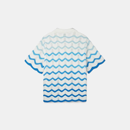Wavy Gradient Crochet Shirt - casablanca (2)
