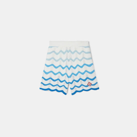 Wavy Gradient Crochet Shorts - casablanca