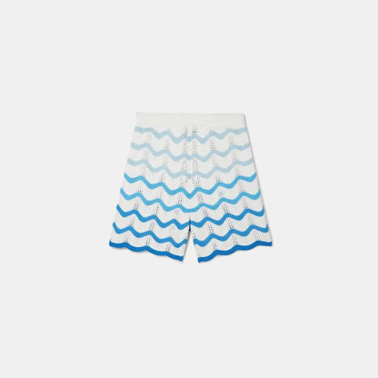 Wavy Gradient Crochet Shorts - casablanca