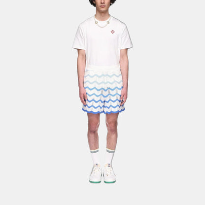 Wavy Gradient Crochet Shorts - casablanca