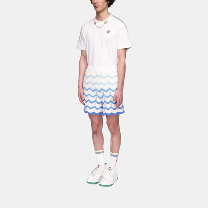 Wavy Gradient Crochet Shorts - casablanca