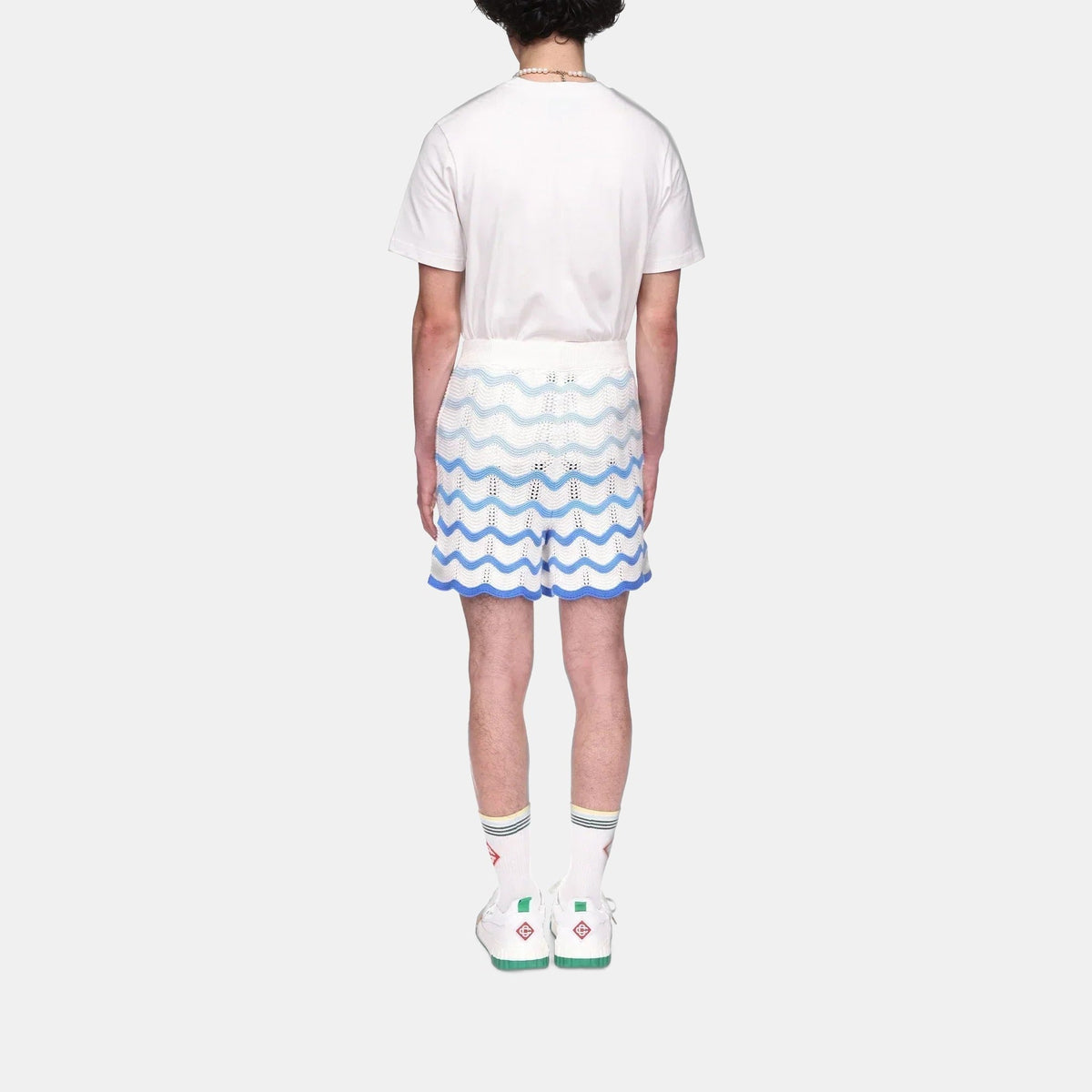 Wavy Gradient Crochet Shorts - casablanca