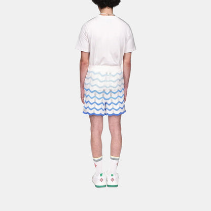Wavy Gradient Crochet Shorts - casablanca