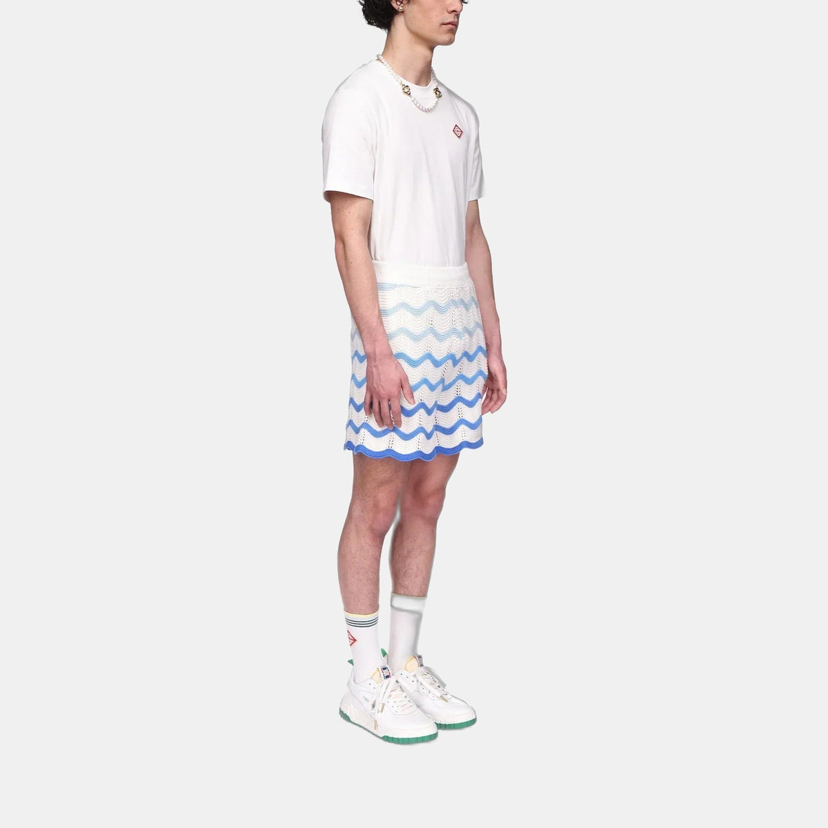 Wavy Gradient Crochet Shorts - casablanca