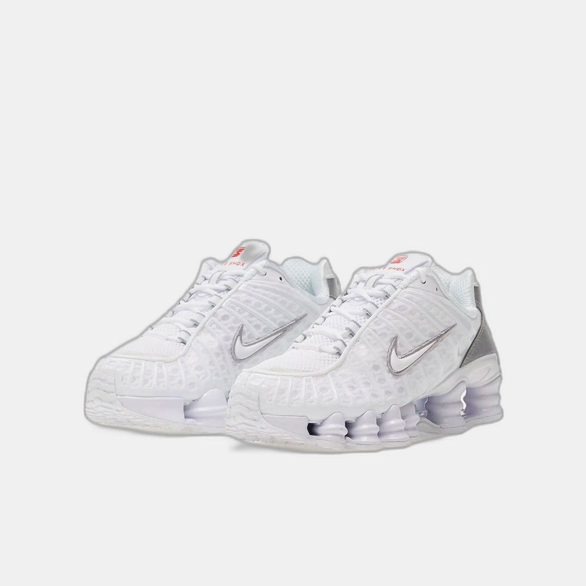 Nike Shox TL White Metallic Silver Max Orange (Women's)