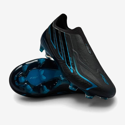 Adidas F50 Hyperfast Elite Laceless FG Immortal DNA - Noir/Lucid Ray Blue