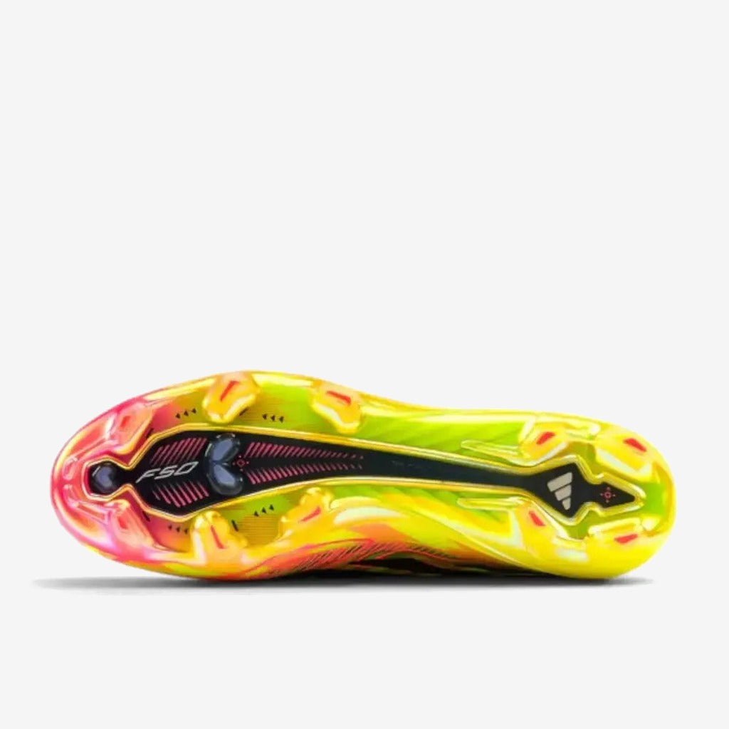 Adidas F50 Hyperfast Elite Laceless FG Too Light - Jaune/Noir/Solar Turquoise ÉDITION LIMITÉE