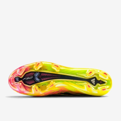 Adidas F50 Hyperfast Elite Laceless FG Too Light - Jaune/Noir/Solar Turquoise ÉDITION LIMITÉE