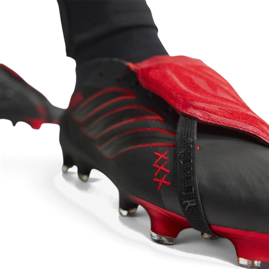 Adidas Predator 26 Elite Fold-over Tongue FG L-Tech - Noir/Rouge Vif