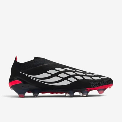 Adidas Predator 26 Elite Laceless FG Immortal DNA - Noir/Blanc/Lucid Red
