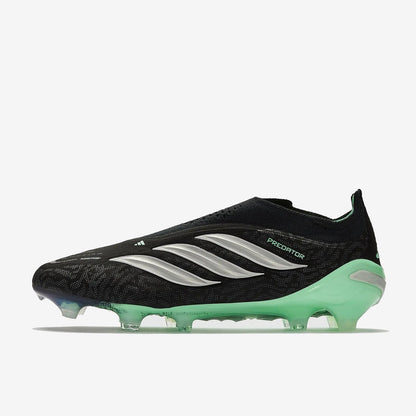 Adidas Predator 26 Elite Laceless FG Final Rush - Noir/Argenté/Vert Menthe