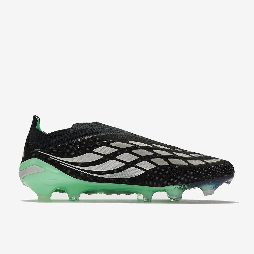 Adidas Predator 26 Elite Laceless FG Final Rush - Noir/Argenté/Vert Menthe
