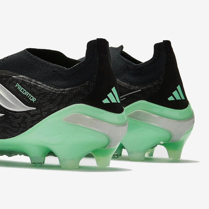 Adidas Predator 26 Elite Laceless FG Final Rush - Noir/Argenté/Vert Menthe