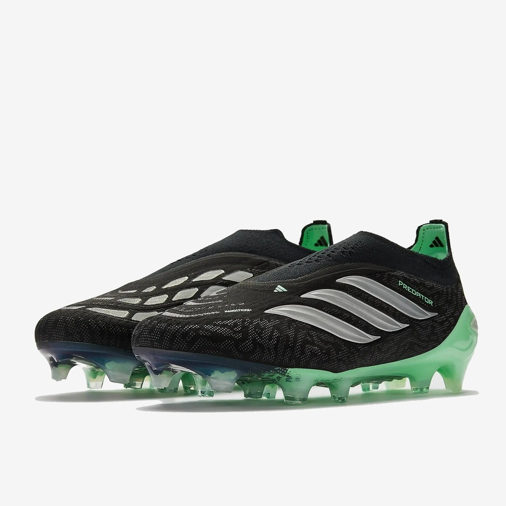 Adidas Predator 26 Elite Laceless FG Final Rush - Noir/Argenté/Vert Menthe