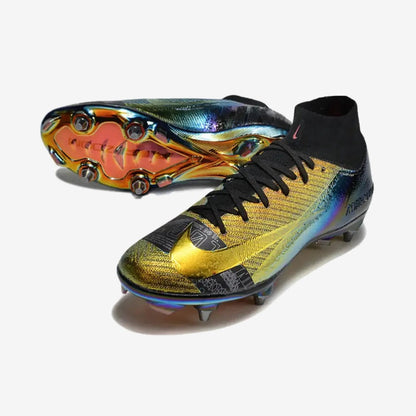 Nike Air Zoom Mercurial Superfly 10 SG Soft Ground - Doré/Noir/Bleu