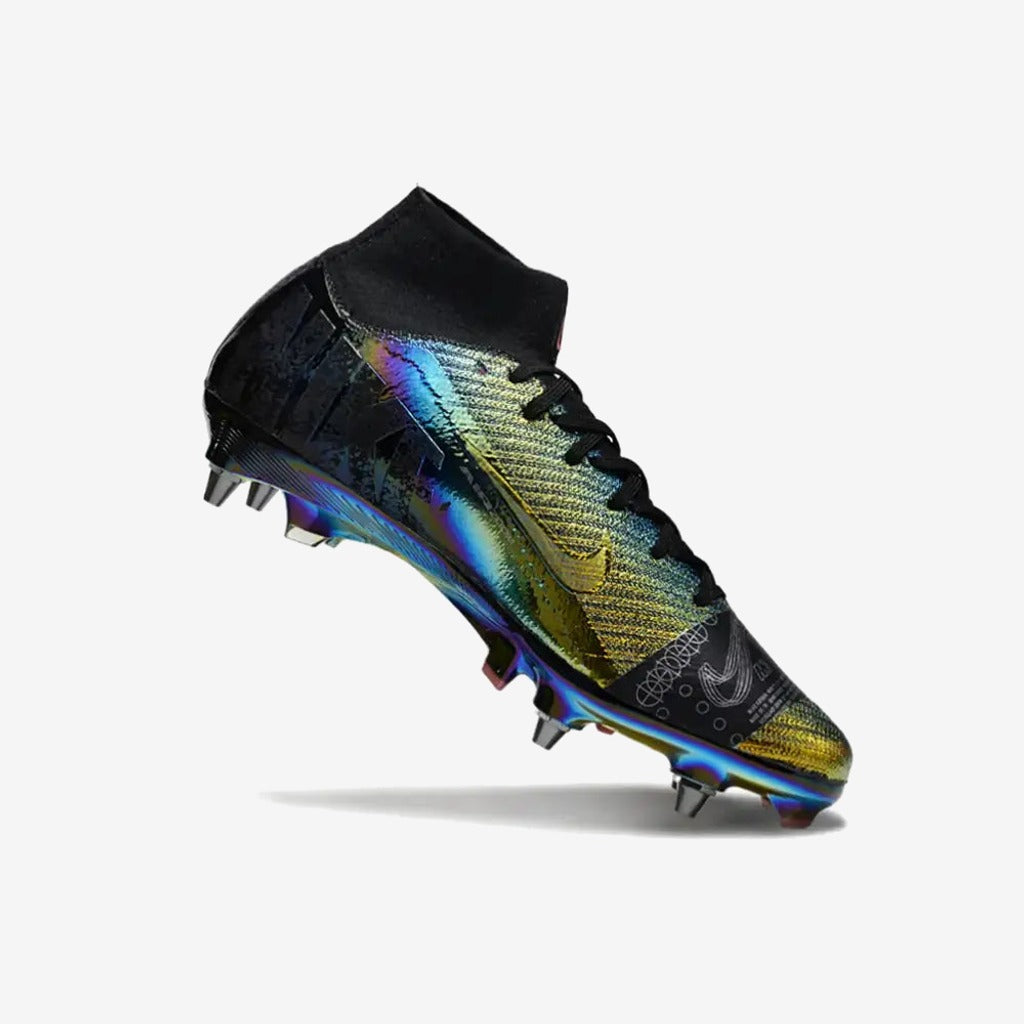 Nike Air Zoom Mercurial Superfly 10 SG Soft Ground - Doré/Noir/Bleu