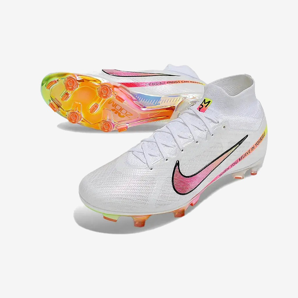 Nike Air Zoom Mercurial Superfly 9 AG x Marcus Rashford - Blanc/Rose/Jaune/Orange