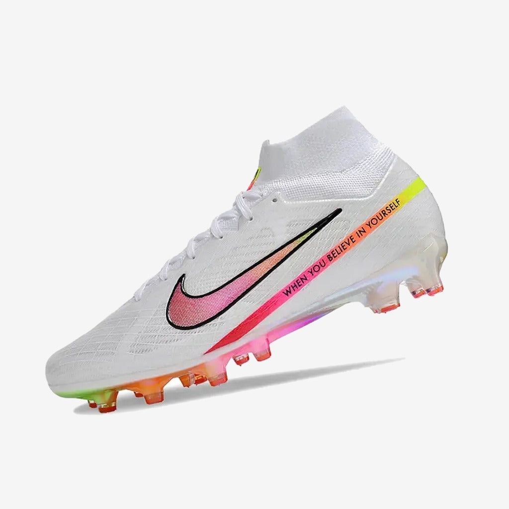 Nike Air Zoom Mercurial Superfly 9 AG x Marcus Rashford - Blanc/Rose/Jaune/Orange