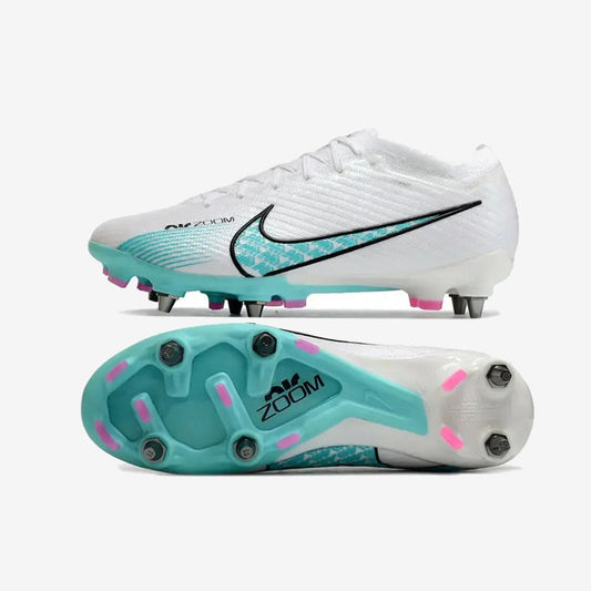 Nike Air Zoom Mercurial Vapor 15 Academy SG Blast - Blanc/Bleu Turquoise/Rose