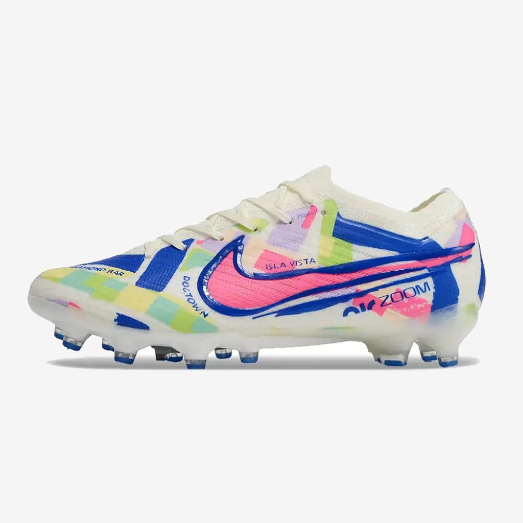 Nike Air Zoom Mercurial Vapor 15 AG - Blanc/Jaune/Bleu/Vert/Rose
