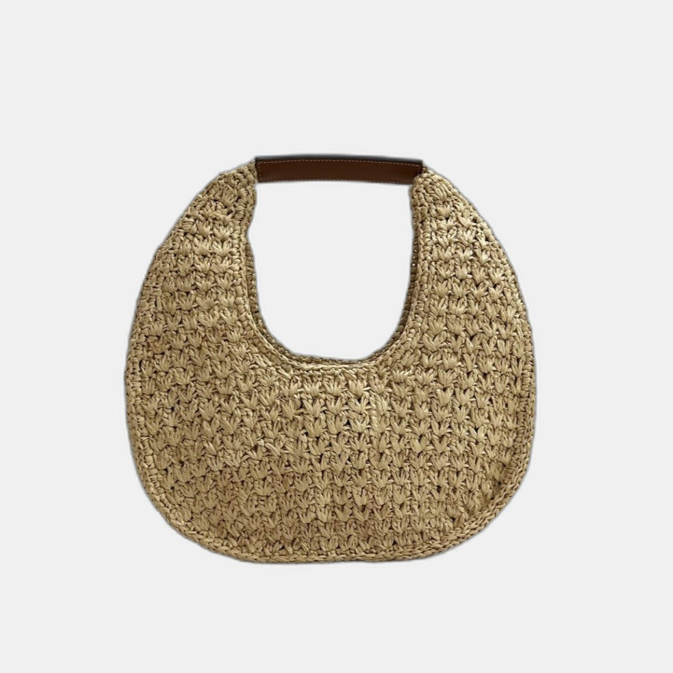 Céline - HOBO BAG IN Raffia and Calfskin