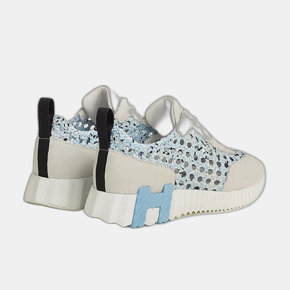 Sneakers Hermès bleu clair / blanc