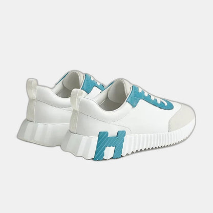 Sneakers Hermès blanc / bleu minéral