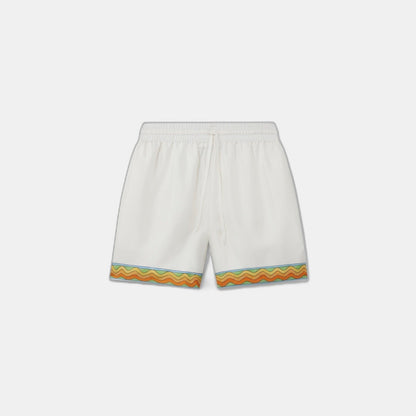 Afro Cubism Tennis Club Silk Shorts