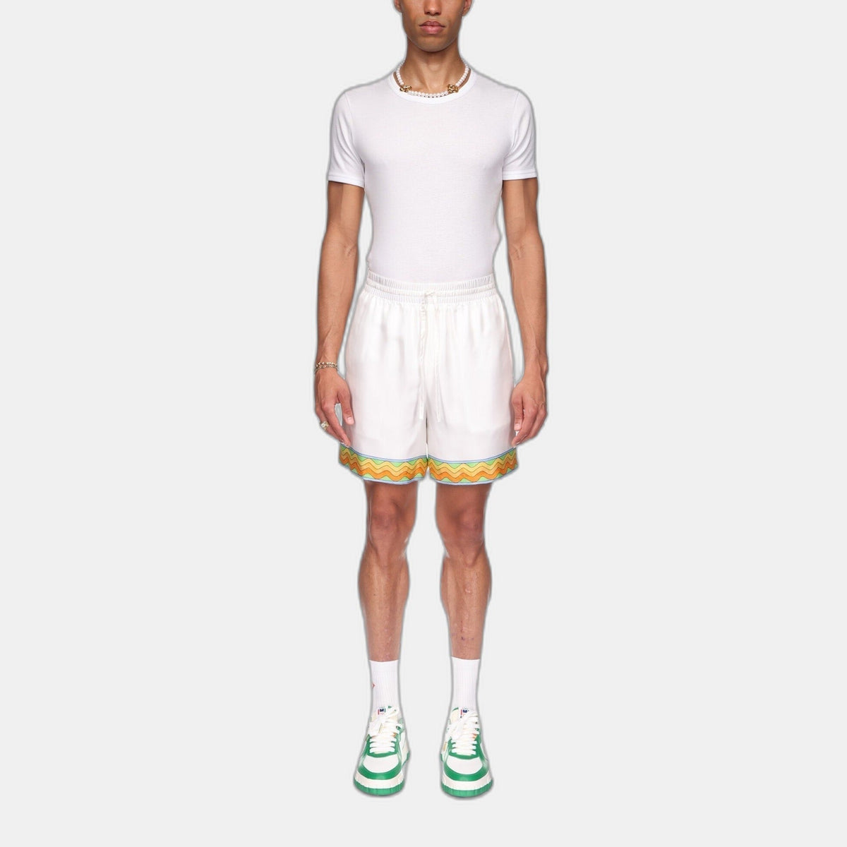 Afro Cubism Tennis Club Silk Shorts