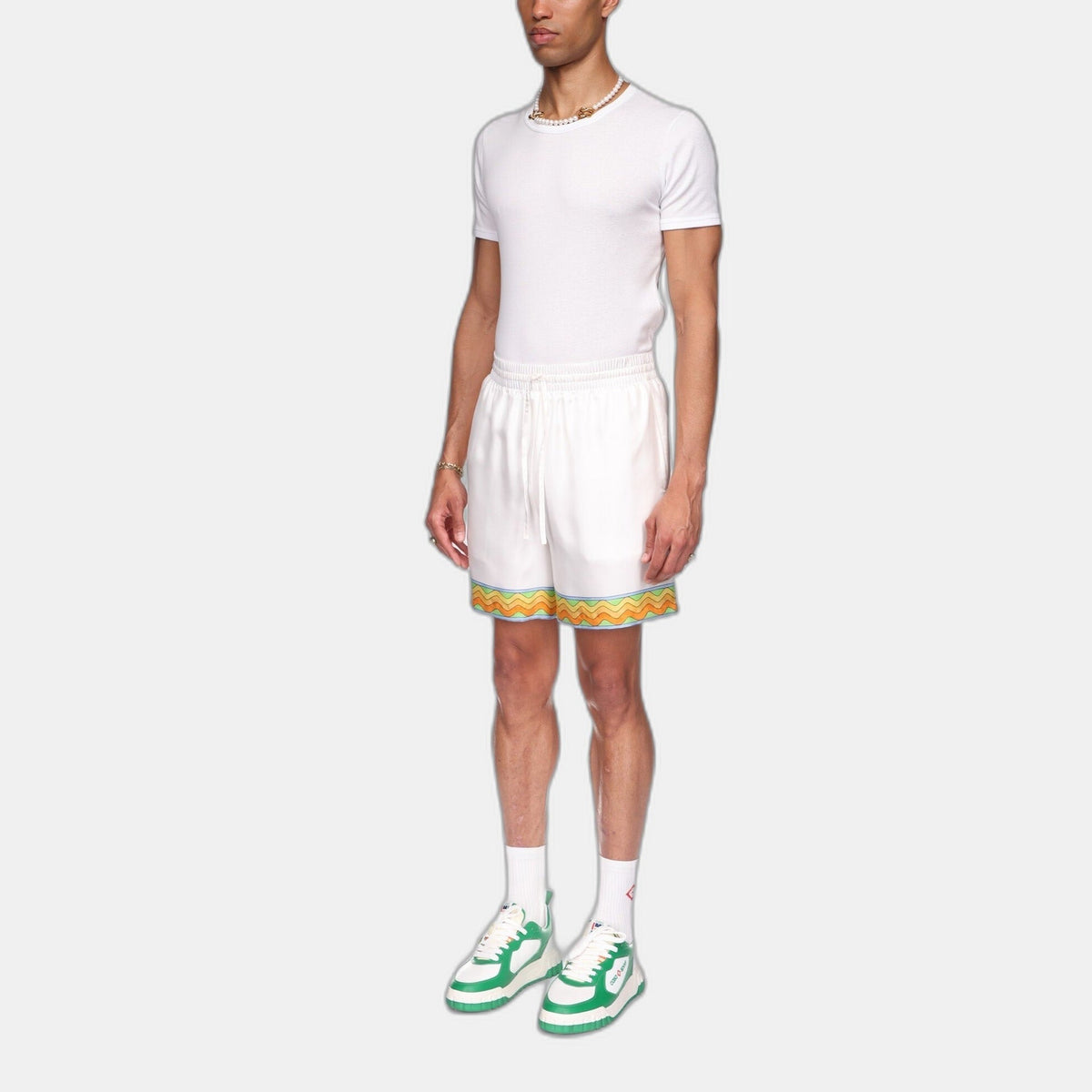 Afro Cubism Tennis Club Silk Shorts