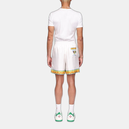 Afro Cubism Tennis Club Silk Shorts