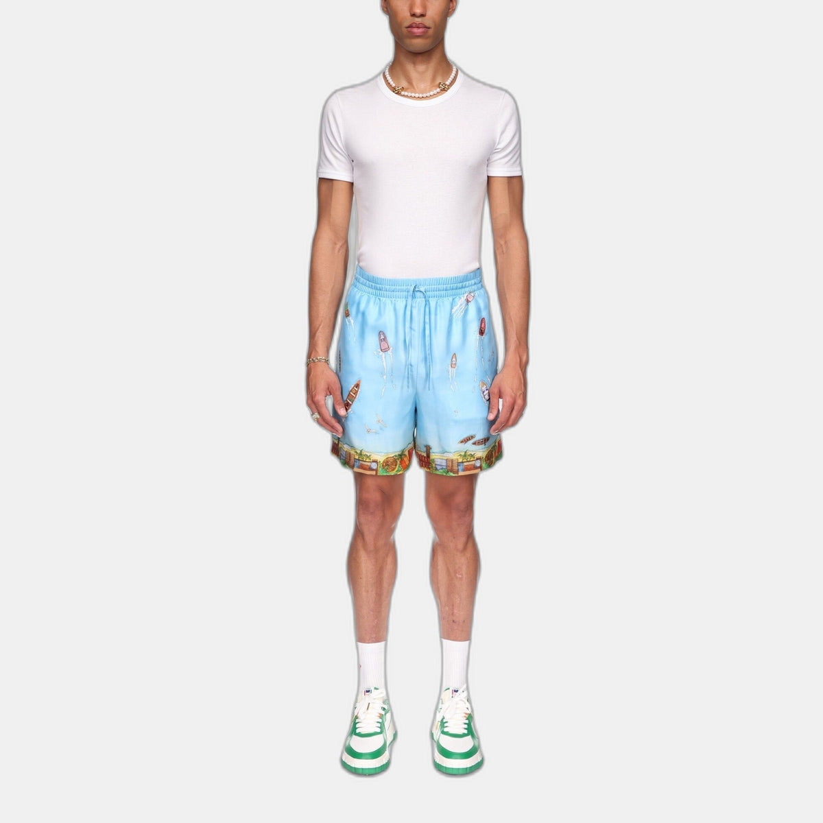 Maison Sur Piloti Silk Shorts