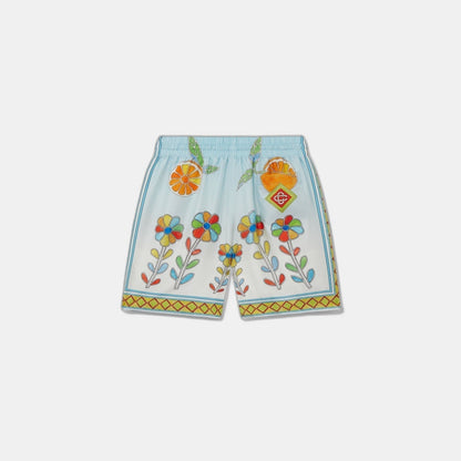 Yoruba Flowers Silk Shorts