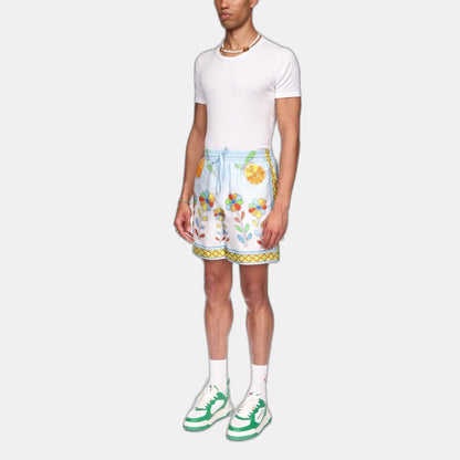 Yoruba Flowers Silk Shorts