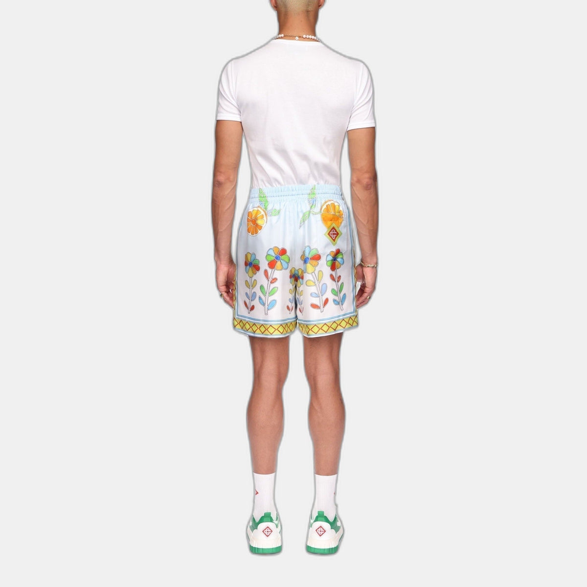 Yoruba Flowers Silk Shorts