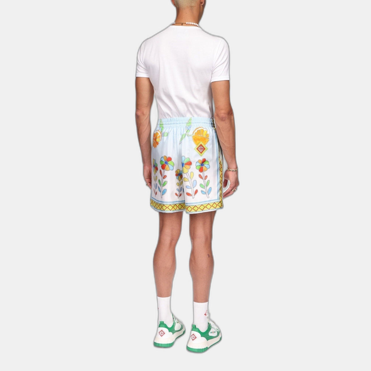Yoruba Flowers Silk Shorts