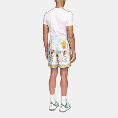 Yoruba Flowers Silk Shorts