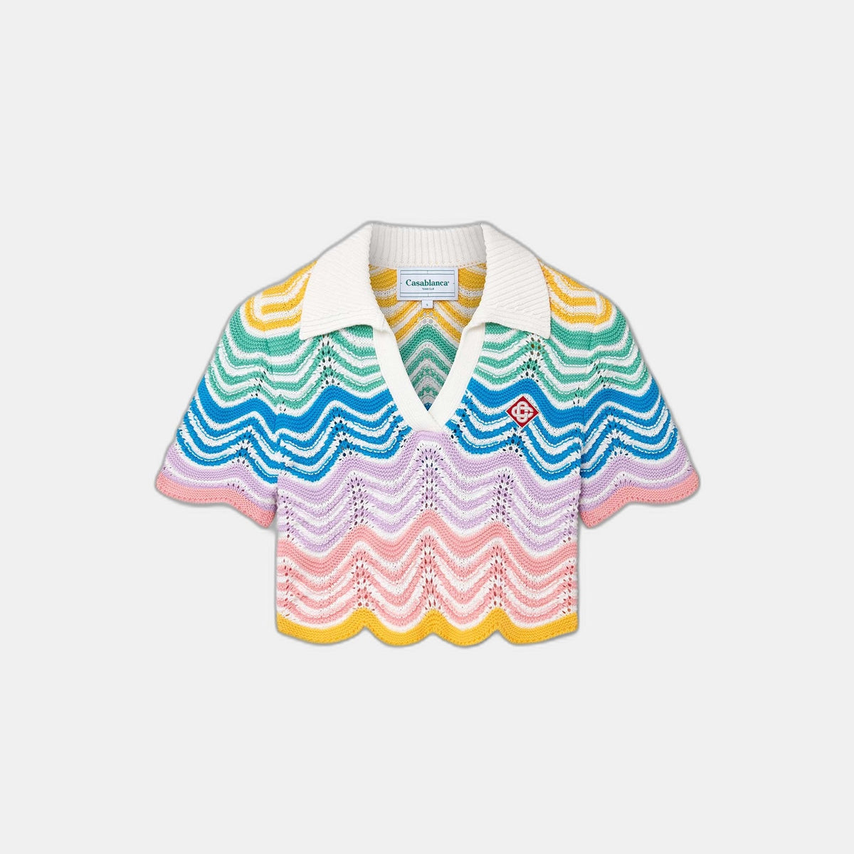 Gradient Wave Crochet Top