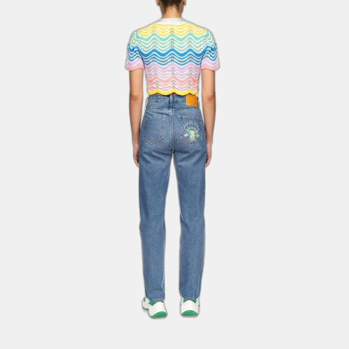 Gradient Wave Crochet Top