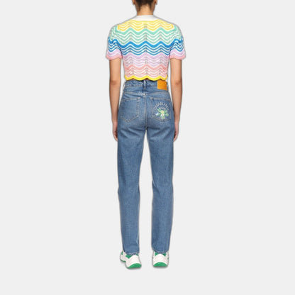 Gradient Wave Crochet Top