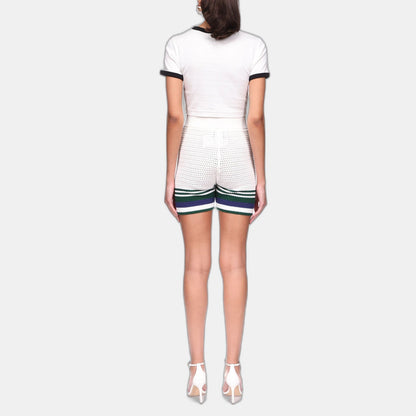 Crochet Tennis Shorts - casablanca
