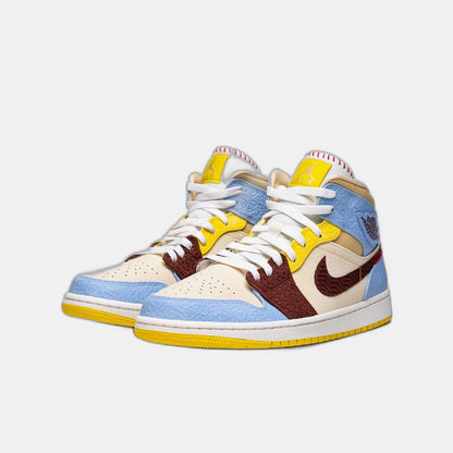 Air Jordan 1 Mid SE Fearless Maison Chateau Rouge