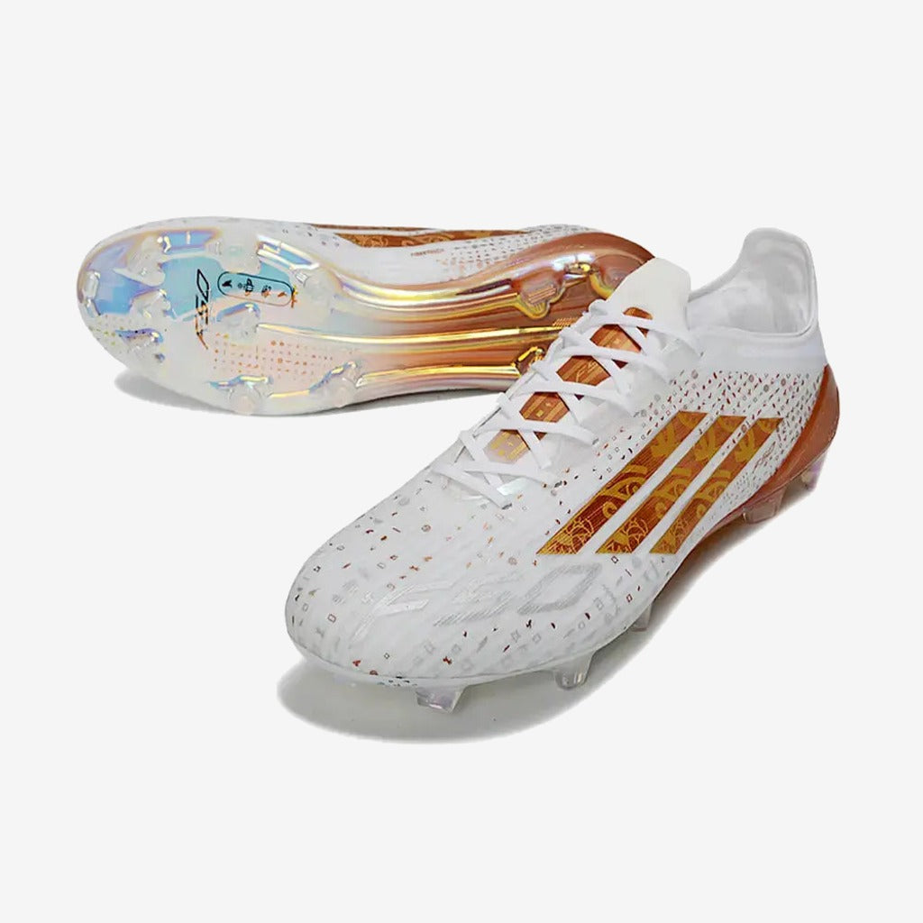 Adidas F50 ELITE FG x MOHAMED SALAH AFCON - BLANC/BRONZE ÉDITION LIMITÉE