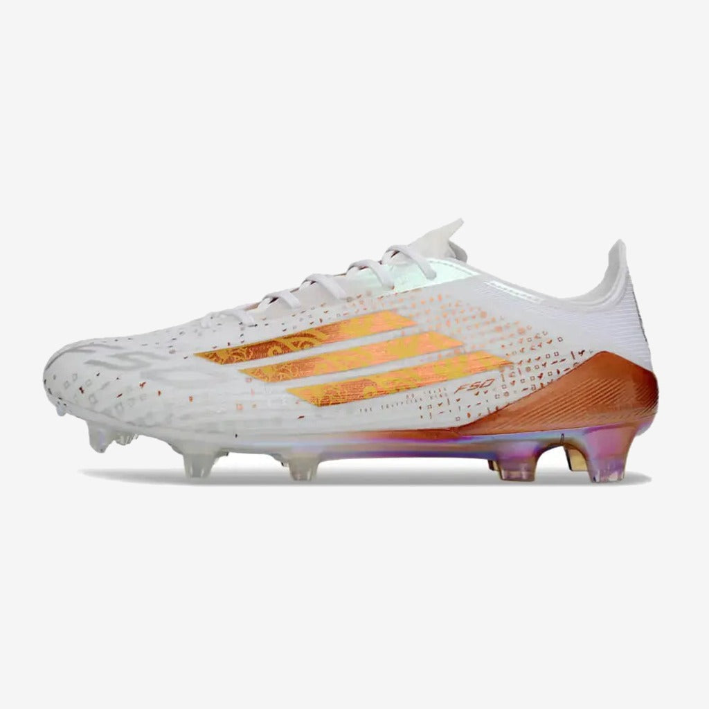 Adidas F50 ELITE FG x MOHAMED SALAH AFCON - BLANC/BRONZE ÉDITION LIMITÉE