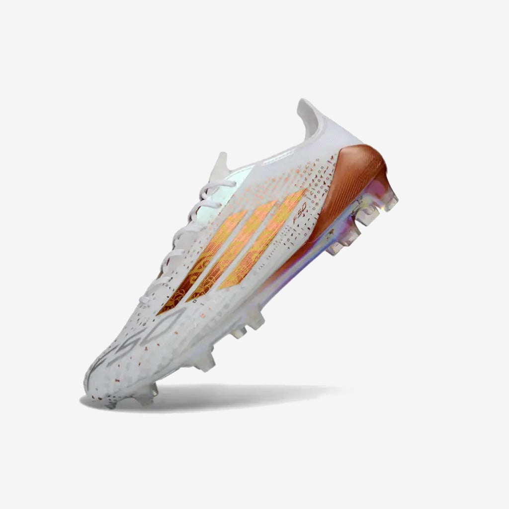 Adidas F50 ELITE FG x MOHAMED SALAH AFCON - BLANC/BRONZE ÉDITION LIMITÉE