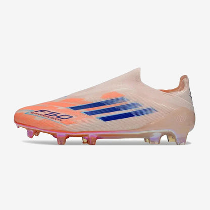 Adidas F50 Elite Laceless FG Spark Fusion - Beige/Orange/Bleu