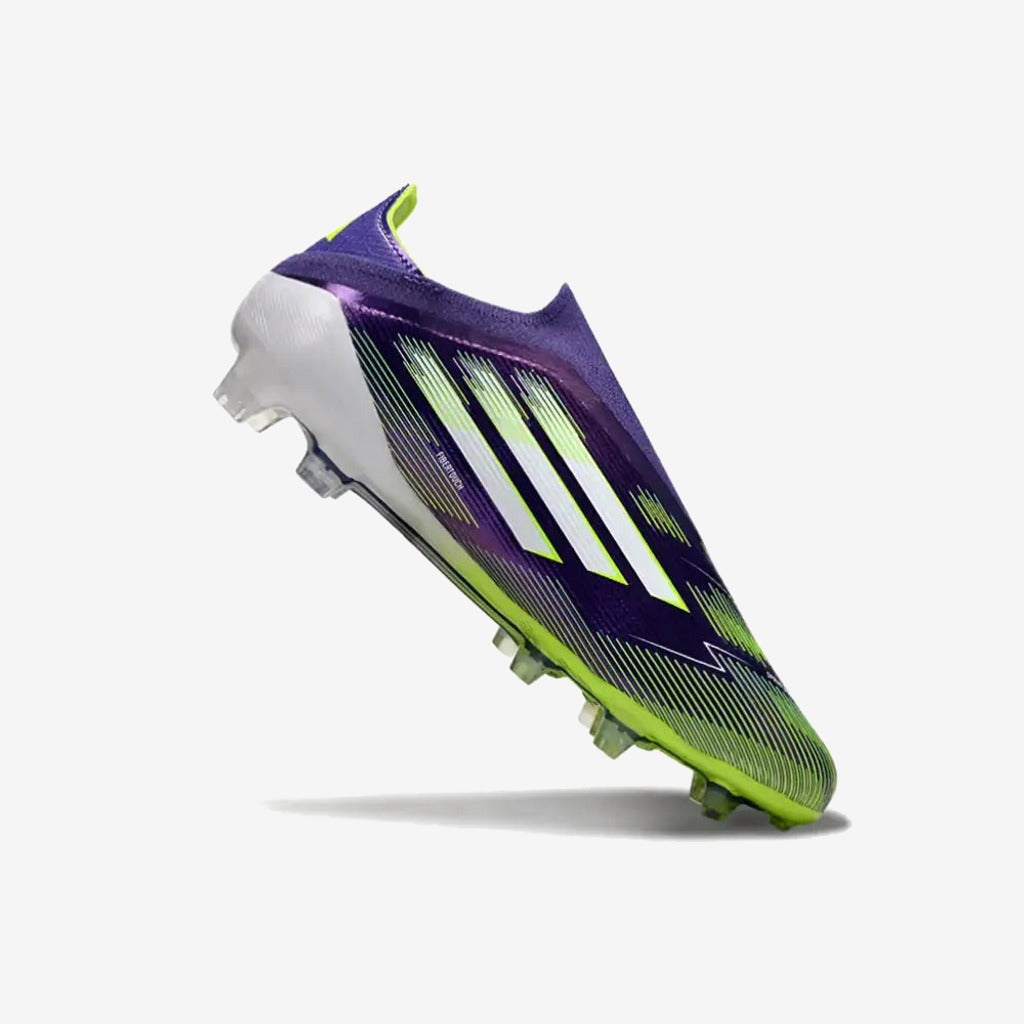 Adidas F50 Elite Laceless FG - Radiant Blaze- Violet/Vert/Blanc