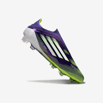 Adidas F50 Elite Laceless FG - Radiant Blaze- Violet/Vert/Blanc