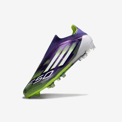 Adidas F50 Elite Laceless FG - Radiant Blaze- Violet/Vert/Blanc