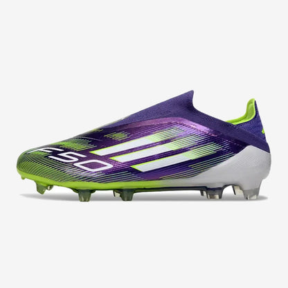 Adidas F50 Elite Laceless FG - Radiant Blaze- Violet/Vert/Blanc